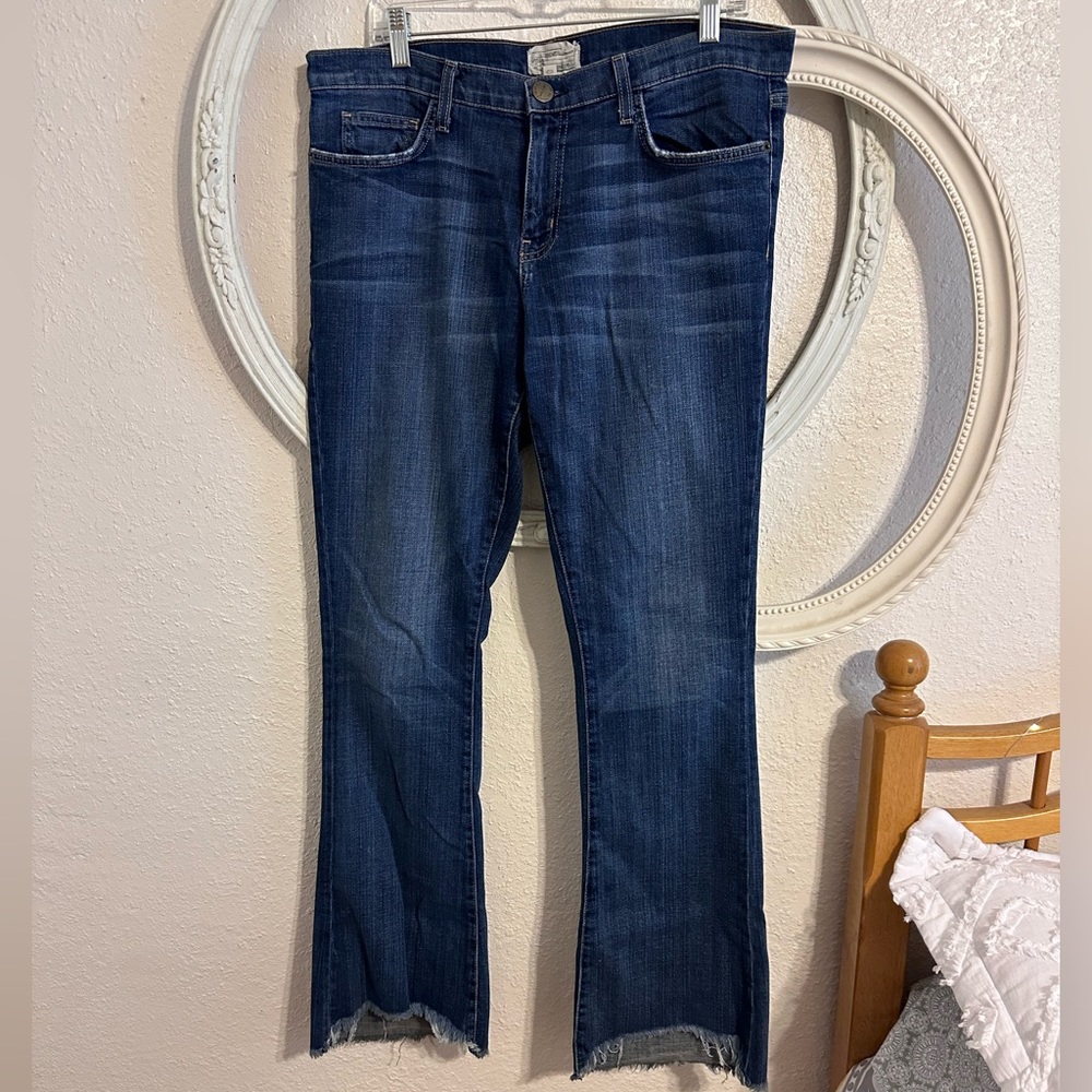Current Elliott Flip Flop jeans with raw hem, sz 31